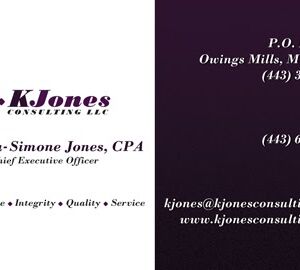 KJones Consulting LLC Business Card